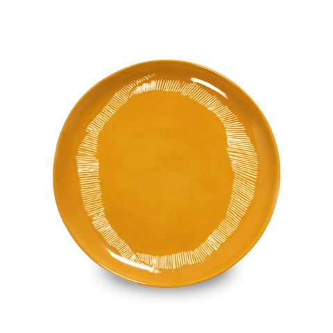 Assiette Sunny yellow stripes white, Ø22,5 - Serax