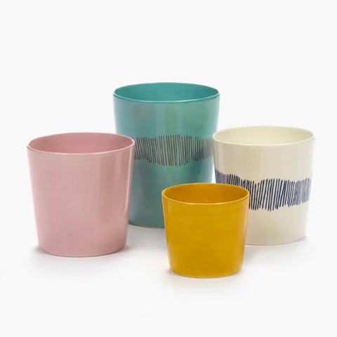Gobelet Azure stripes red, Ø7,5 - Serax