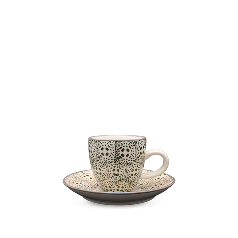 Tasse à café motifs verts, Ø6 cm - Bloomingville