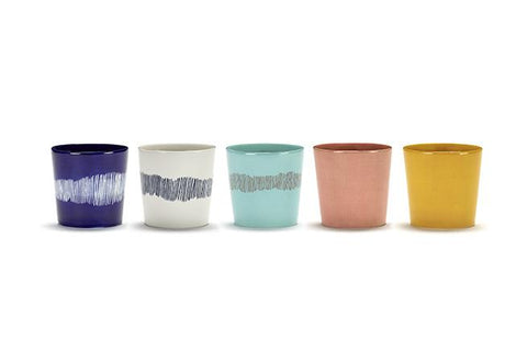 Gobelet Azure stripes red, Ø7,5 - Serax